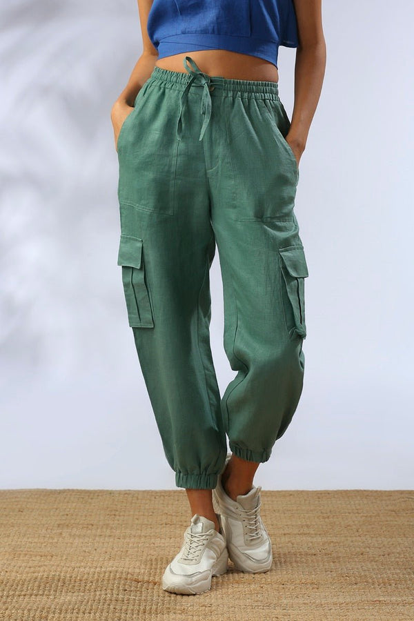 Buy Savannah Cargos - Deep Green | Shop Verified Sustainable Products on Brown Living