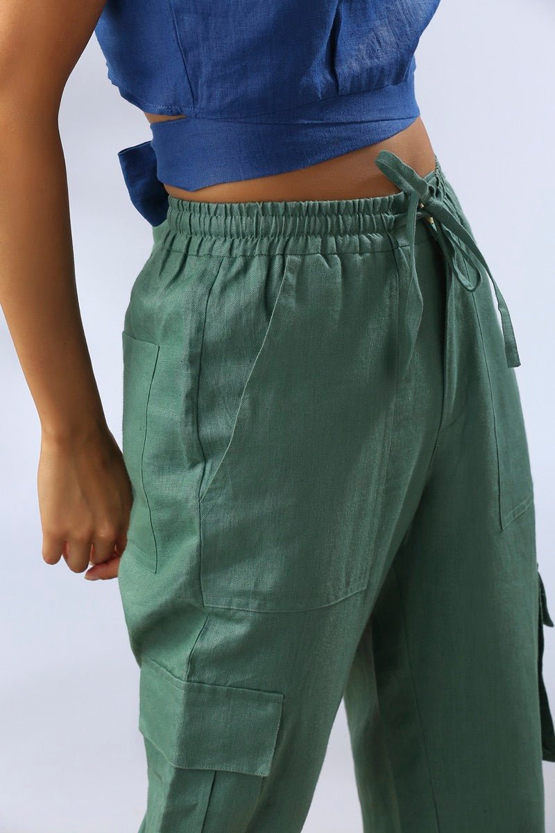 Buy Savannah Cargos - Deep Green | Shop Verified Sustainable Womens Pants on Brown Living™