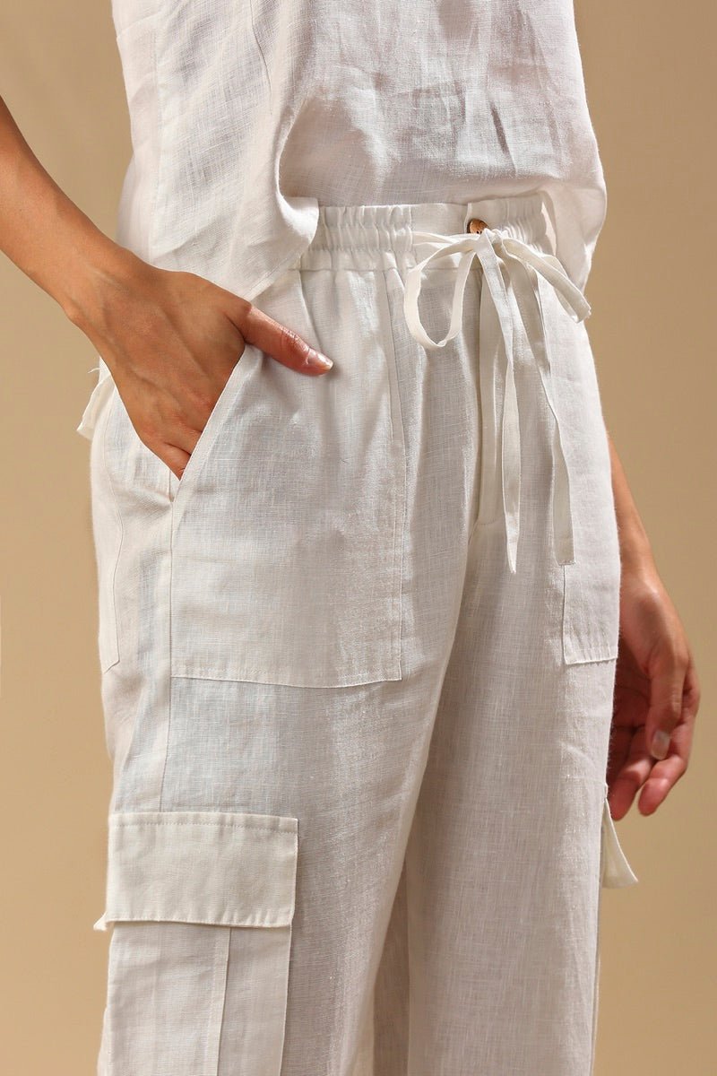Buy Savannah Cargos - White | Shop Verified Sustainable Womens Pants on Brown Living™