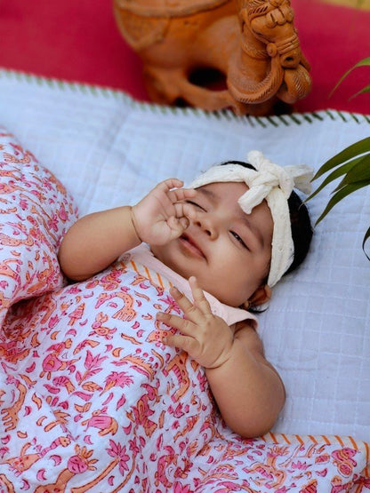 Savannah – Hand Block Printed Muslin Blanket | Verified Sustainable by Brown Living™