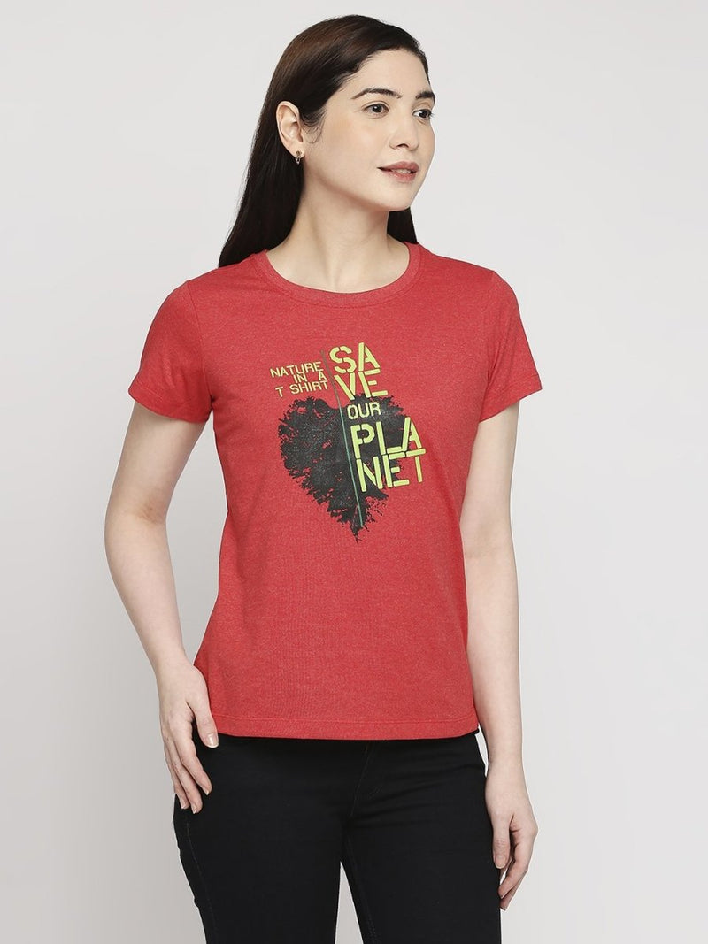 Buy Save Our Planet T-shirt | Recycled Polyester + Recycled Cotton Blend | Shop Verified Sustainable Womens T-Shirt on Brown Living™