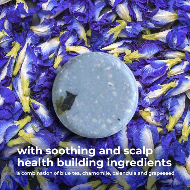 Buy Scalp Soothing Blue-tea-ful Shampoo Bar for Sensitive scalp -85g | Shop Verified Sustainable Products on Brown Living