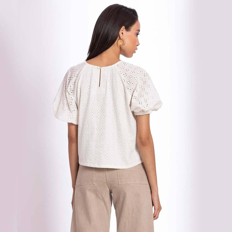 Schiffli Summer Top | Verified Sustainable by Brown Living™