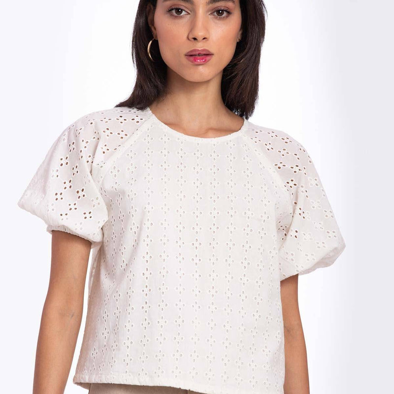 Schiffli Summer Top | Verified Sustainable by Brown Living™