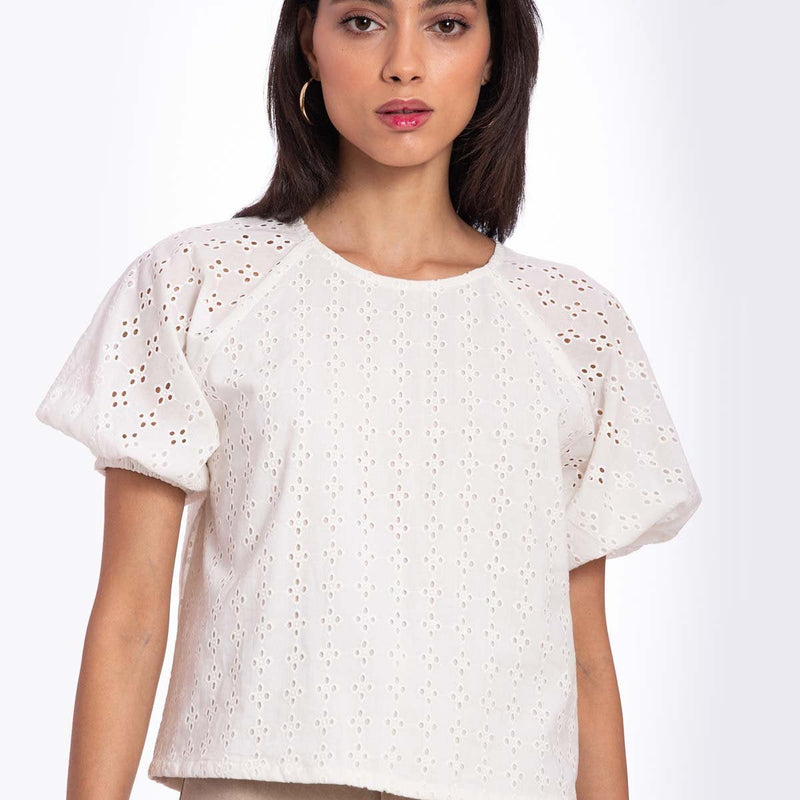 Schiffli Summer Top | Verified Sustainable by Brown Living™