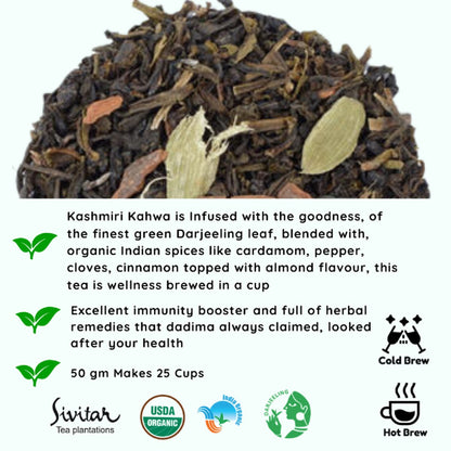 Scorpio Kashmiri Kahwa Tea | Zodiac Tea Collection - 50 g | Verified Sustainable by Brown Living™