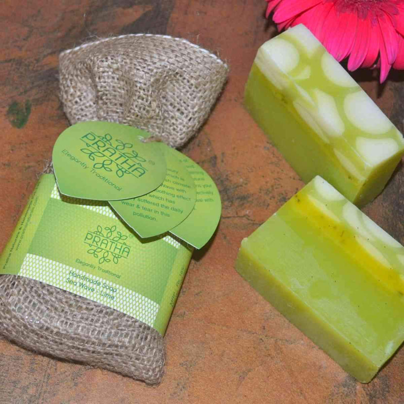 Buy Sea Waves with Lime | Cold Process Handmade Soap | Shop Verified Sustainable Body Soap on Brown Living™