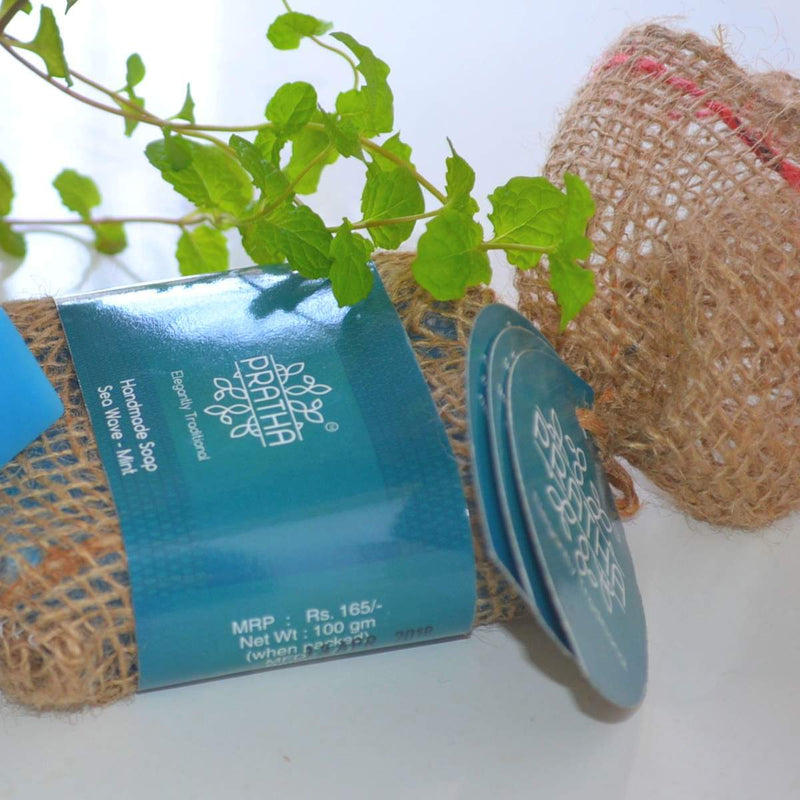 Buy Sea Waves with Mint | Cold Process Handmade Soap | Shop Verified Sustainable Body Soap on Brown Living™