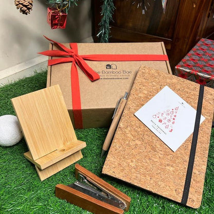 Secret Santa Hamper | Christmas Gift Box | Mobile Stand | Stapler | Pen | Diary | Verified Sustainable by Brown Living™