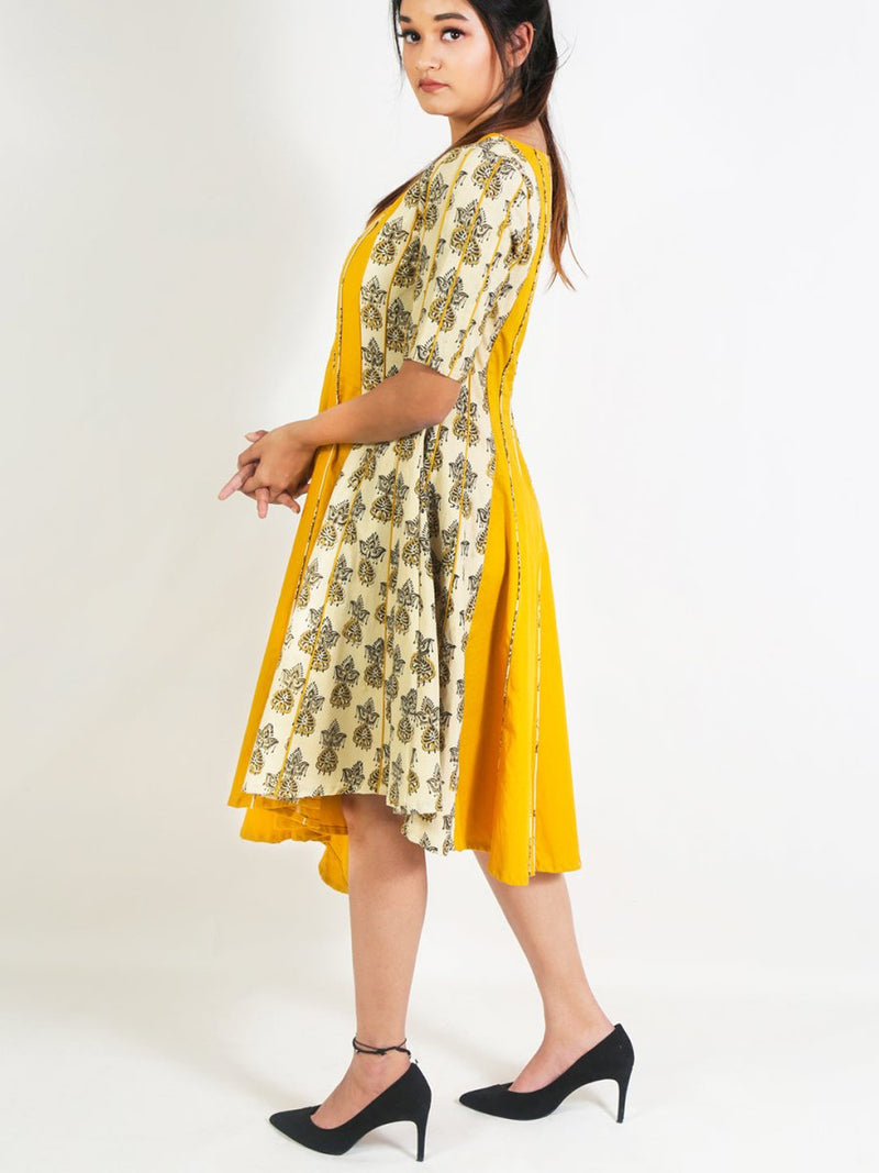 Buy Selcouth Dress | 100% hand blocked Ajrakh print | Shop Verified Sustainable Products on Brown Living