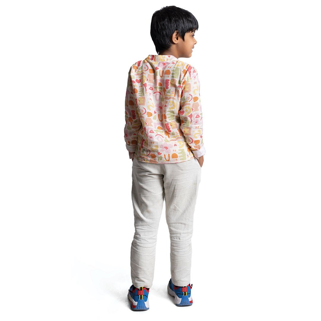 Self Love Boys Full Sleeves Kurta | Verified Sustainable by Brown Living™