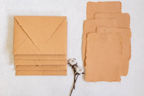 Buy Send A Poem - Muddy Brown / Pack Of 5 Blank Card & Envelope | Shop Verified Sustainable Products on Brown Living