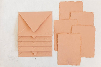 Send A Poem - Pale Pink / Pack Of 5 Blank Card & Envelope – Greeting & Note Cards on Brown Living™. SKU: SR009. Img 3.