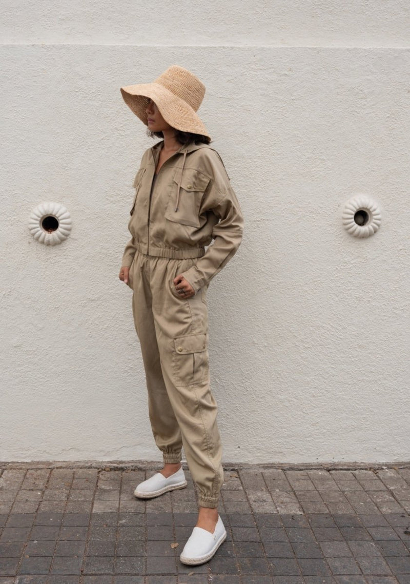Buy Seoul Oversized Jacket | Khaki | Khaki Printed | Deep Brown | Shop Verified Sustainable Products on Brown Living
