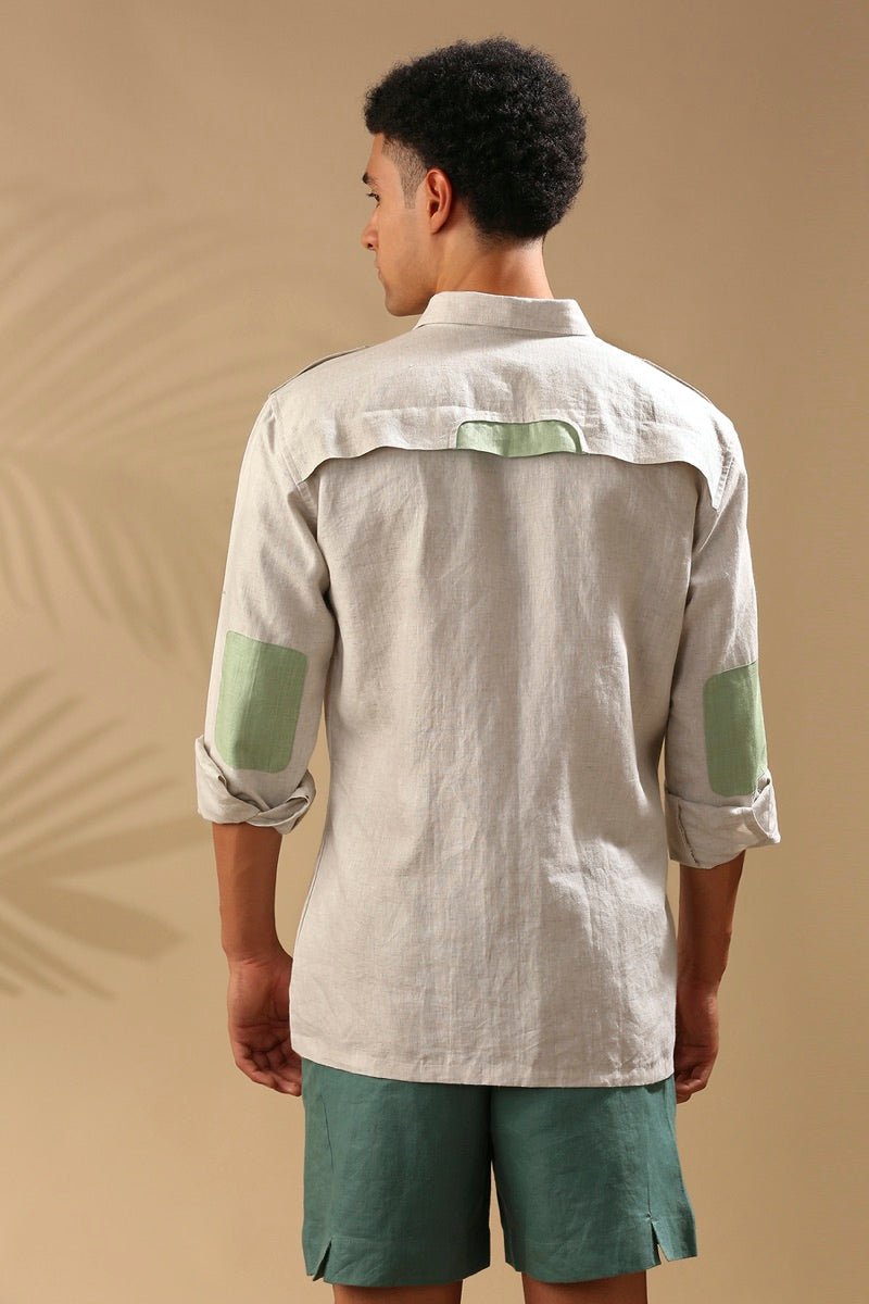 Sequoia Elbow Patch Shirt - Oatmeal | Verified Sustainable by Brown Living™