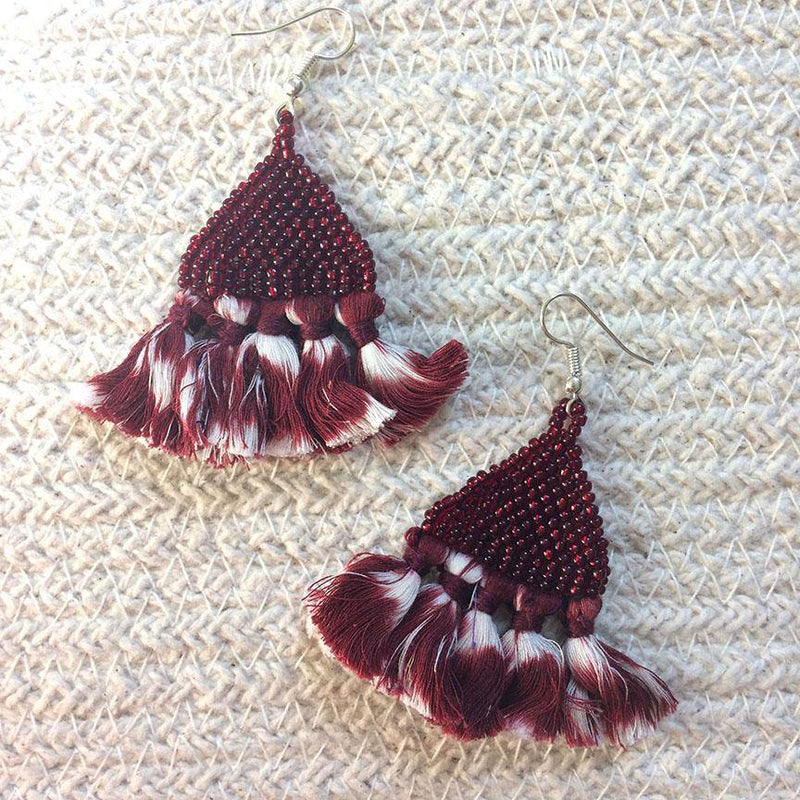 Buy Set of 2 Ikat Bandanas & Beaded Ikat Earrings | Shop Verified Sustainable Products on Brown Living