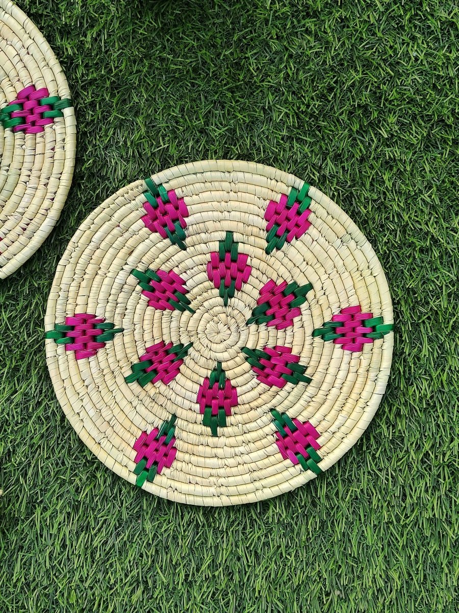 Set of 2 | Moonj Grass Round Placemats | Verified Sustainable by Brown Living™