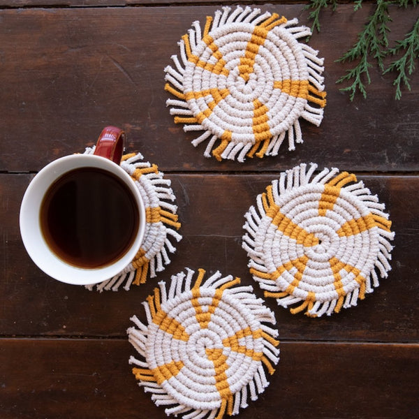 Buy Navya Set of 4 Coasters | Shop Verified Sustainable Table Essentials on Brown Living™