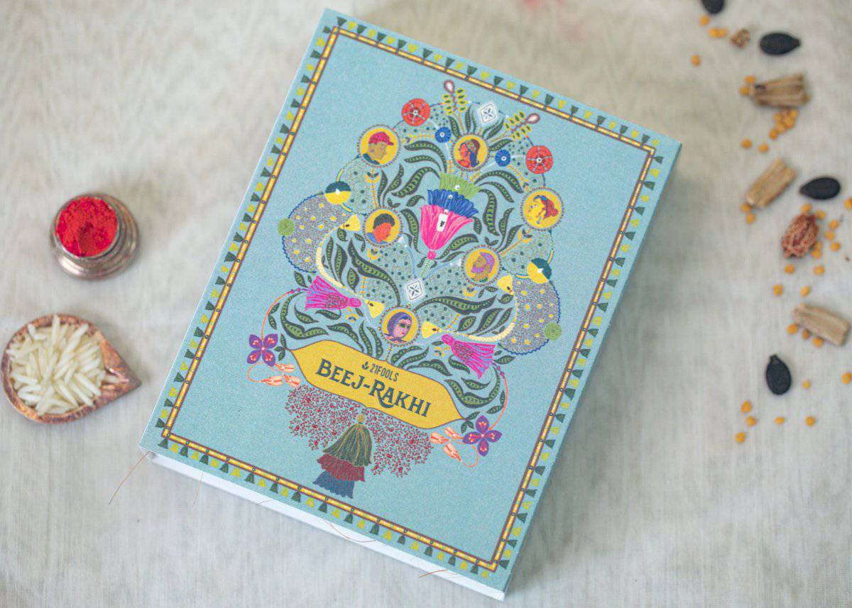 Shaam - Eco - friendly Plantable Rakhi embedded with seeds – Rakhi on Brown Living™. SKU: 172 - 08472 - 21FO - 303. Img 2.