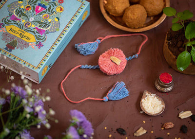 Shaam - Eco - friendly Plantable Rakhi embedded with seeds – Rakhi on Brown Living™. SKU: 172 - 08472 - 21FO - 303. Img 3.