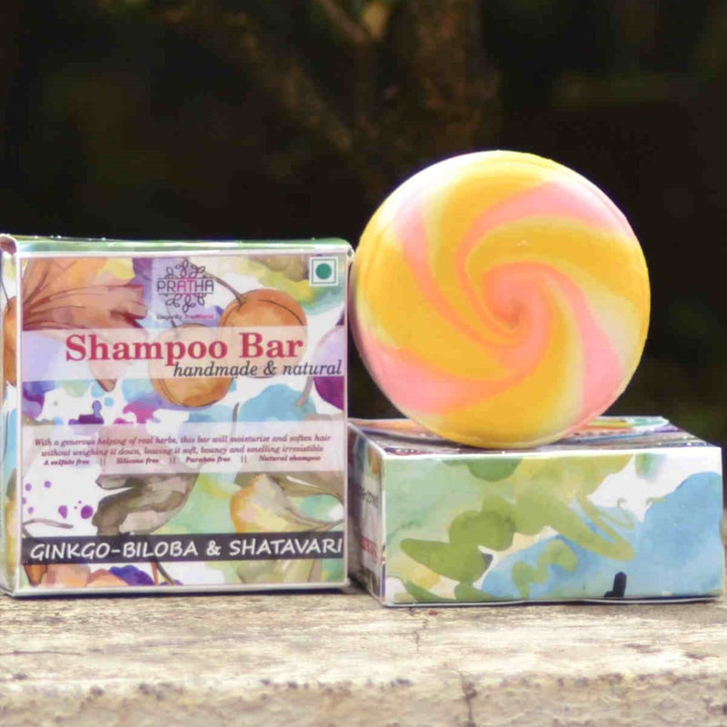Buy Shampoo bar - Ginkgo Biloba , Shatavari | Anti Hair loss | Shop Verified Sustainable Products on Brown Living