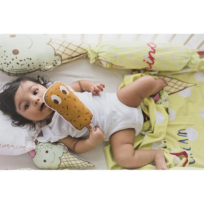 Shape Cushions - Ice Cream - Brown Big – Pillow on Brown Living™. SKU: 249 - 16264 - MSY - ICECR - 00111 - Brown. Img 1.