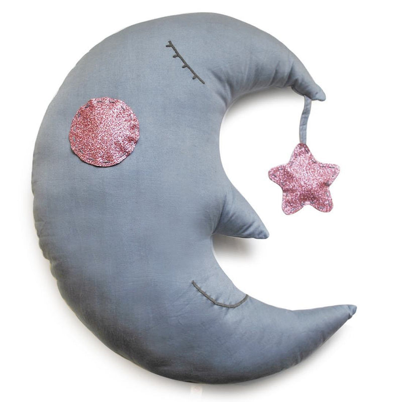 Buy Shape Cushions - Sleepy The Moon - Grey | Shop Verified Sustainable Products on Brown Living