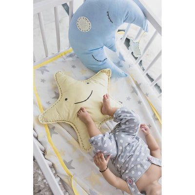 Shape Cushions - Sleepy The Moon - Pink – Pillow on Brown Living™. SKU: MSY - Moon - 00140 - Pink. Img 2.