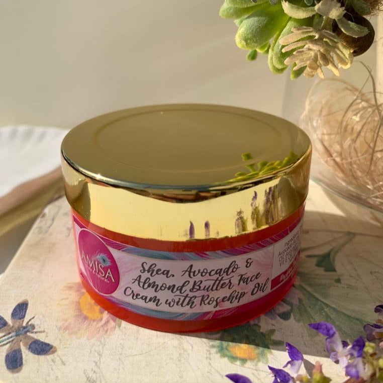 Buy Shea Avocado and Almond Butter Face Cream with Rosehip Oil | Shop Verified Sustainable Face Cream on Brown Living™