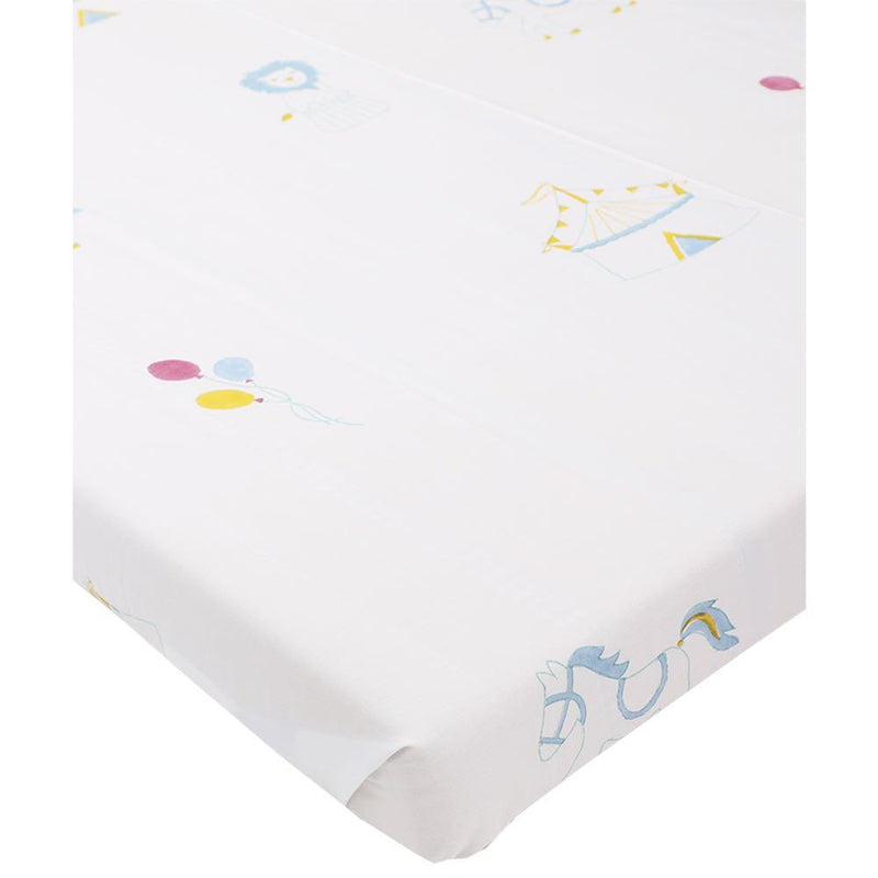 Buy Sheet - I Am Going To The Circus - Teal | Shop Verified Sustainable Bed Linens on Brown Living™