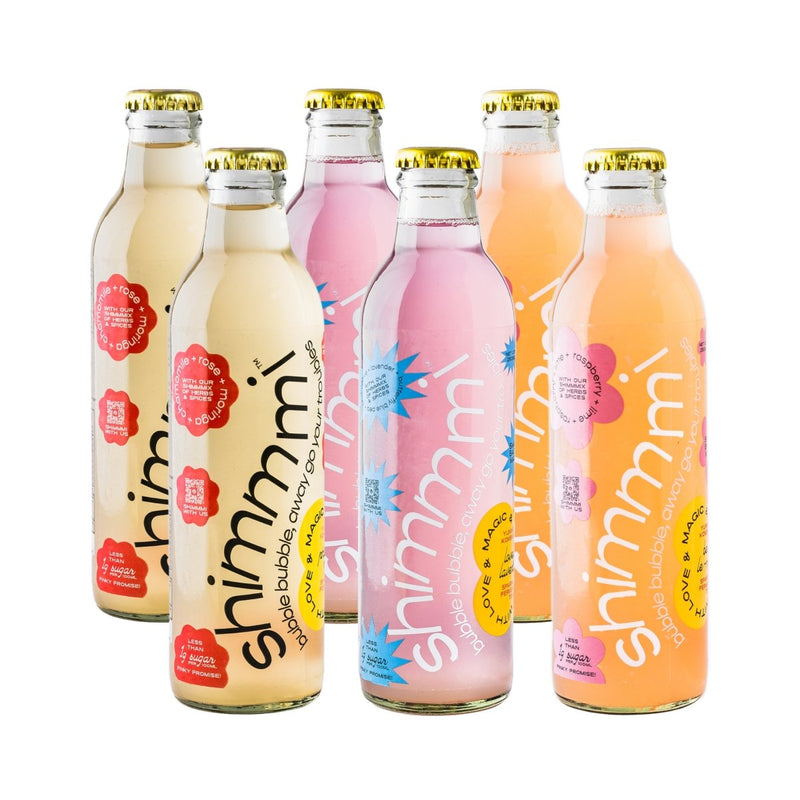 Buy Shimmmi Kombucha - Sparkling Fermented Tea | Color-me-all Box | Box of 6 (250ml x 6) | Shop Verified Sustainable Products on Brown Living