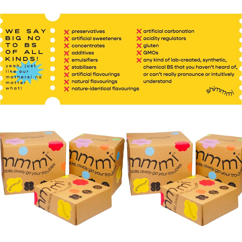 Buy Shimmmi Kombucha - Sparkling Fermented Tea | Fan Favourite Box | Box of 3 (250ml x 3) | Shop Verified Sustainable Health & Energy Drinks on Brown Living™