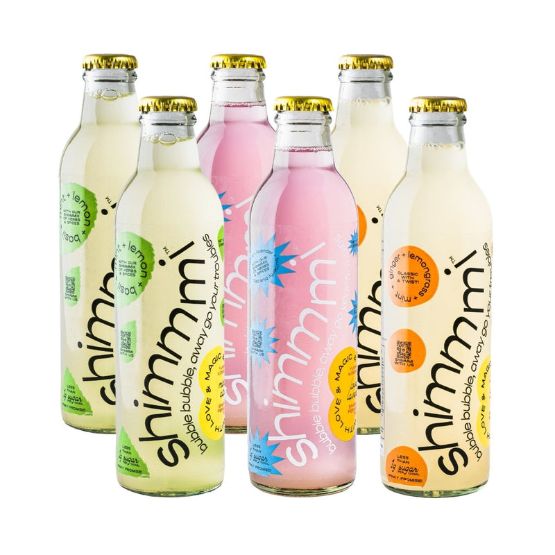 Buy Shimmmi Kombucha - Sparkling Fermented Tea | Fan Favourite Box | Box of 6 (250ml x 6) | Shop Verified Sustainable Products on Brown Living