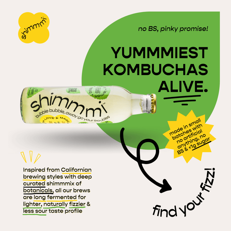 Buy Shimmmi Kombucha - Sparkling Fermented Tea | Mintea Citrus | Box of 3 (250ml x 3) | Shop Verified Sustainable Health & Energy Drinks on Brown Living™