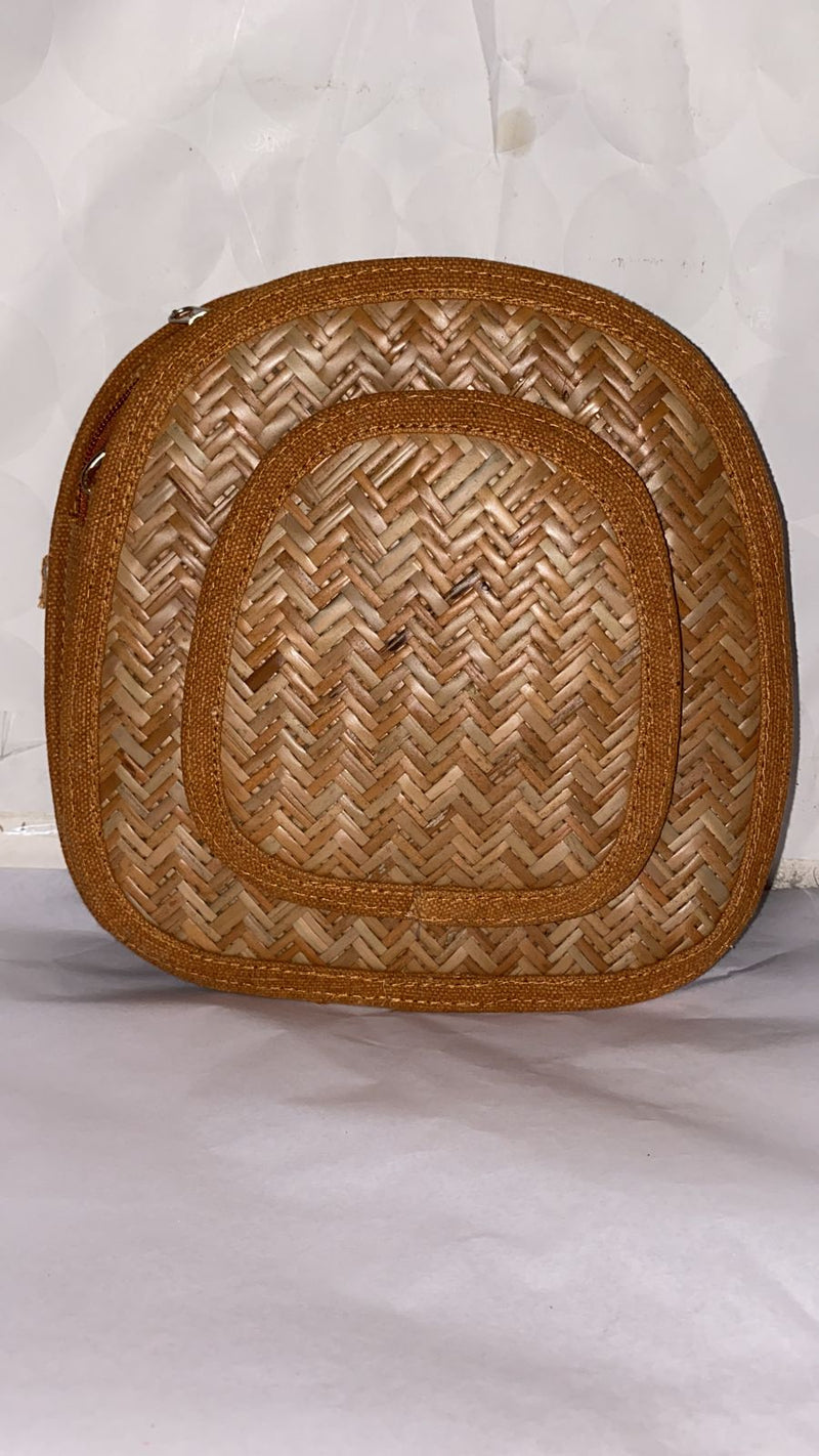Shital Pati & Jute Oval Sling Bag | Verified Sustainable Womens Handbag on Brown Living™