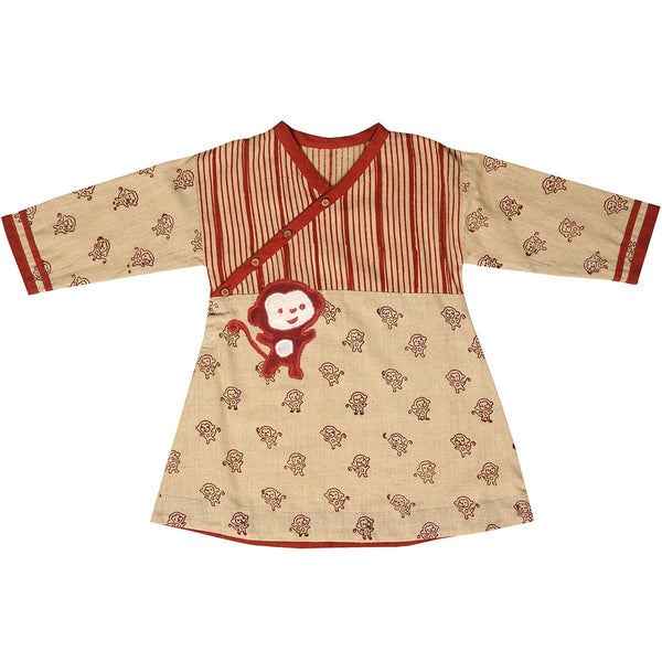 Buy Shizuka Frock For Girls | Shop Verified Sustainable Kids Frocks & Dresses on Brown Living™