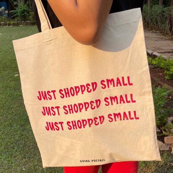Buy Shop Small Cotton Tote Bag | Shop Verified Sustainable Products on Brown Living