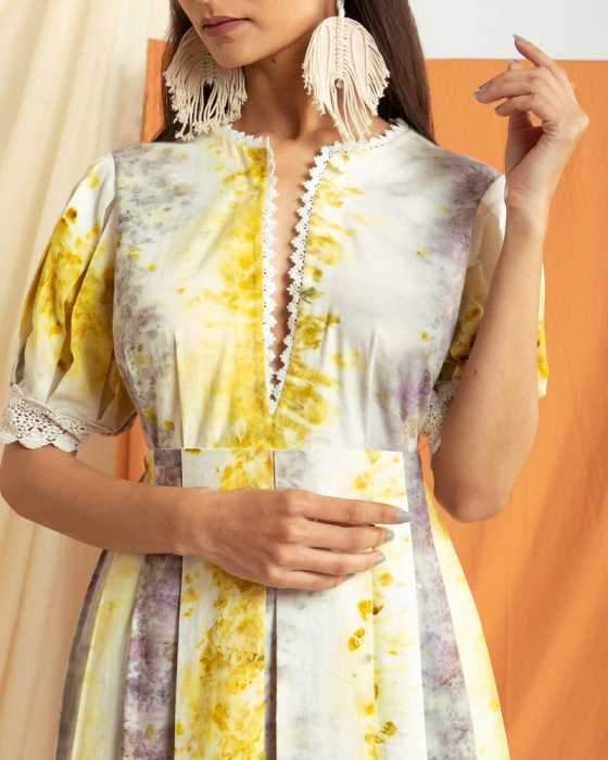 Buy Sienna Dress with Botanical Prints | Shop Verified Sustainable Products on Brown Living