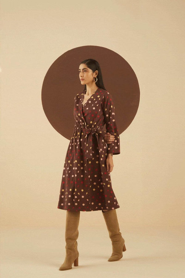 Buy Sierra Print wrap Dress | Shop Verified Sustainable Womens Dress on Brown Living™