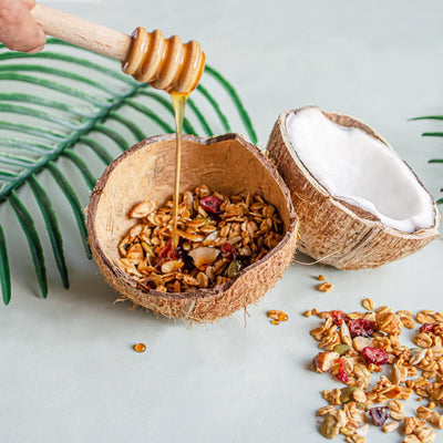 Signature Granola | Healthy Gluten Free Granola – Cereal & Meusli on Brown Living™. SKU: TME - 01 - 250. Img 5.