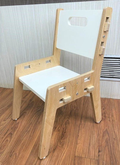 Silver Peach Childrens Wooden Chair | Verified Sustainable by Brown Living™