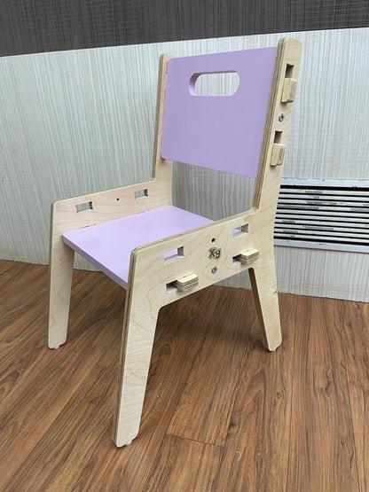 Silver Peach Childrens Wooden Chair | Verified Sustainable by Brown Living™