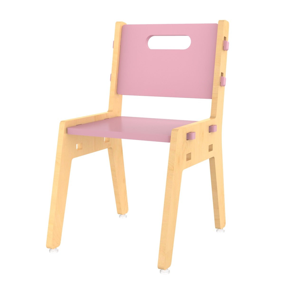 Silver Peach Childrens Wooden Chair | Verified Sustainable by Brown Living™