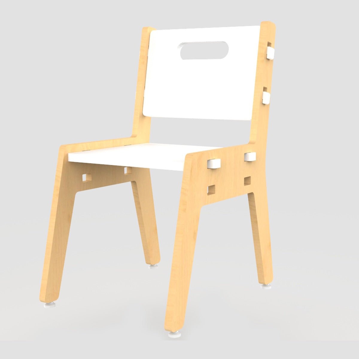 Silver Peach Childrens Wooden Chair | Verified Sustainable by Brown Living™