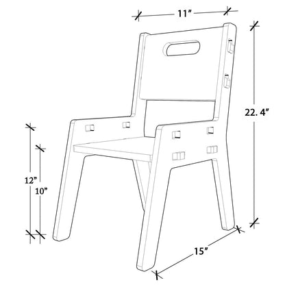 Silver Peach Childrens Wooden Chair | Verified Sustainable by Brown Living™