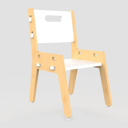 Silver Peach Childrens Wooden Chair | Verified Sustainable by Brown Living™