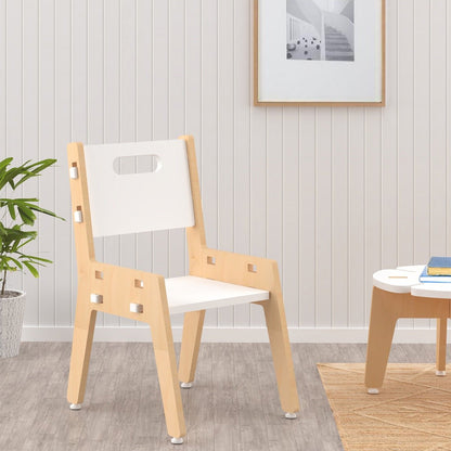 Silver Peach Childrens Wooden Chair | Verified Sustainable by Brown Living™