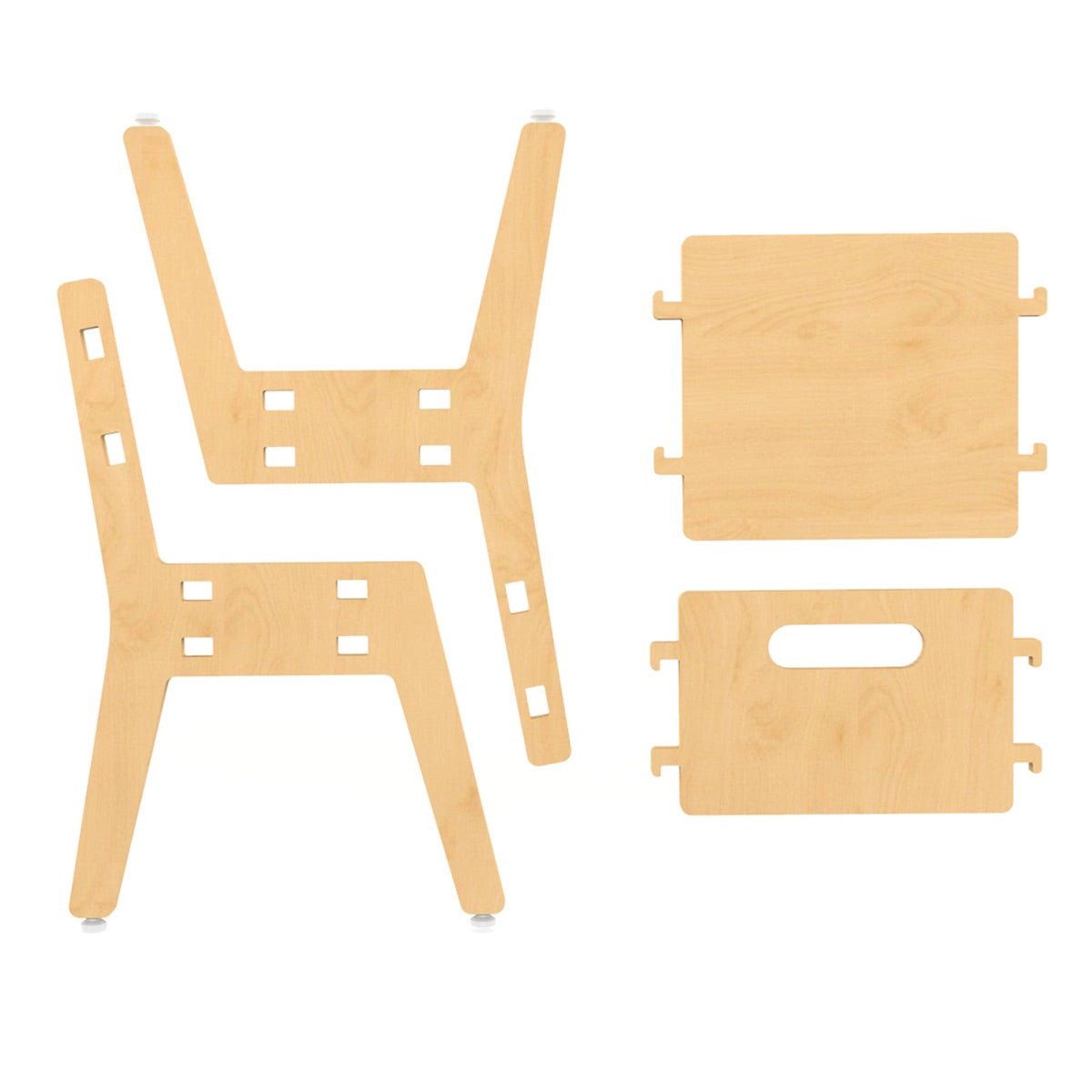 Silver Peach Childrens Wooden Chair | Verified Sustainable by Brown Living™