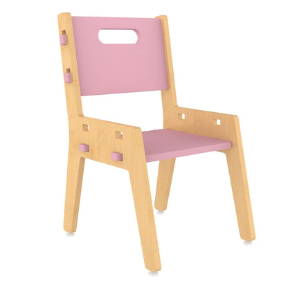 Silver Peach Childrens Wooden Chair | Verified Sustainable by Brown Living™