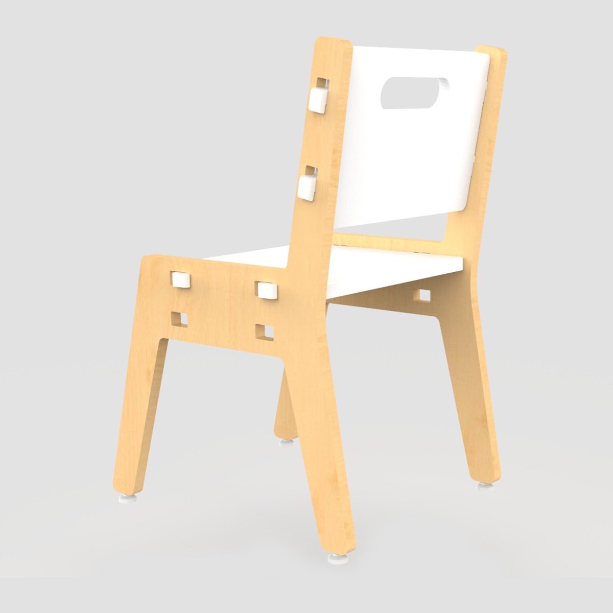 Silver Peach Childrens Wooden Chair | Verified Sustainable by Brown Living™